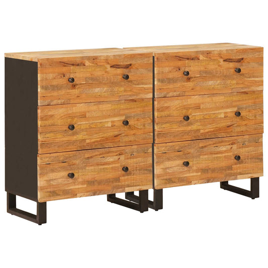 Dressoir 2 pcs Bruin 60 x 33 x 75 cm Massief Mango Hout is nu te koop bij PeponiXL, paradijselijk wonen!