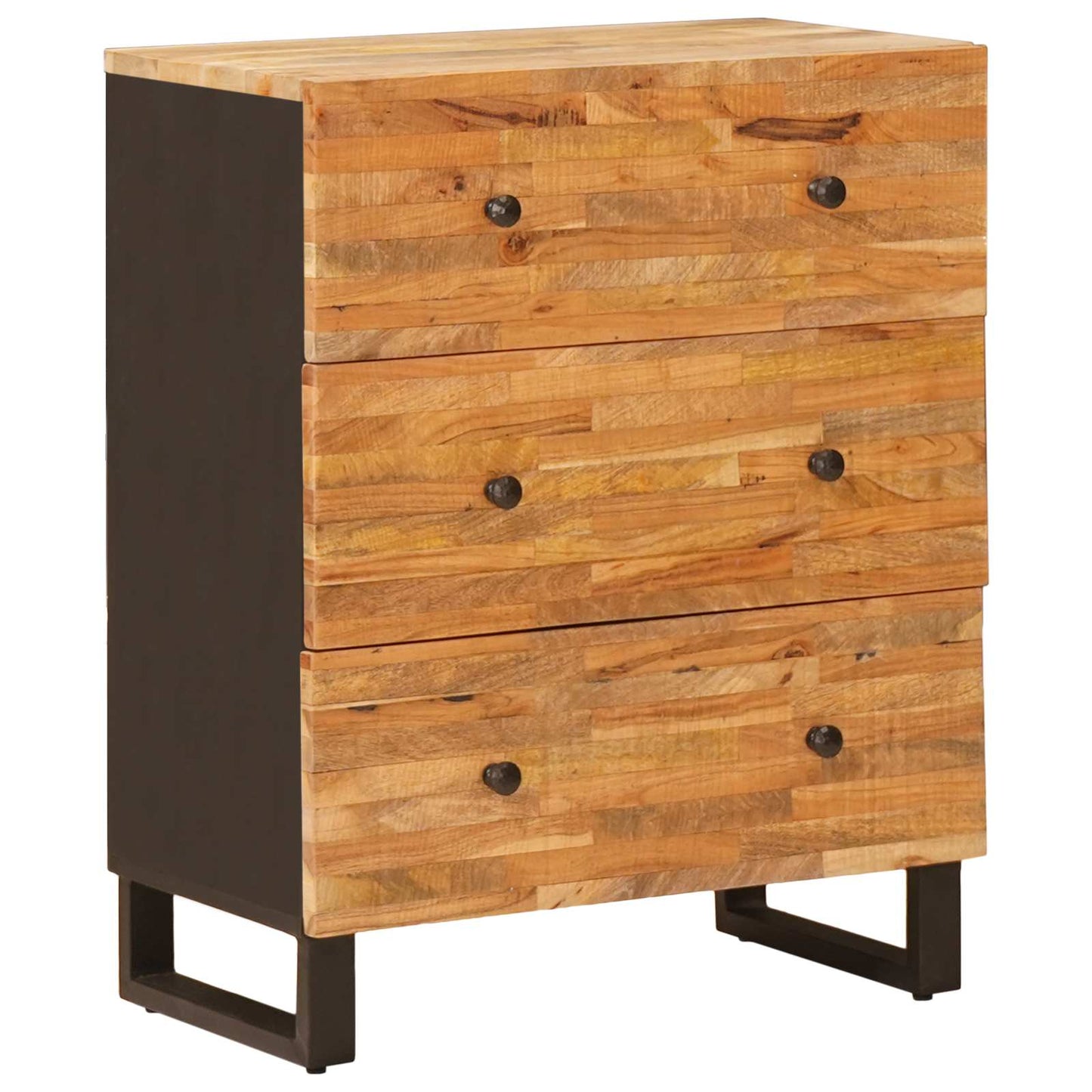 Dressoir 2 pcs Bruin 60 x 33 x 75 cm Massief Mango Hout is nu te koop bij PeponiXL, paradijselijk wonen!
