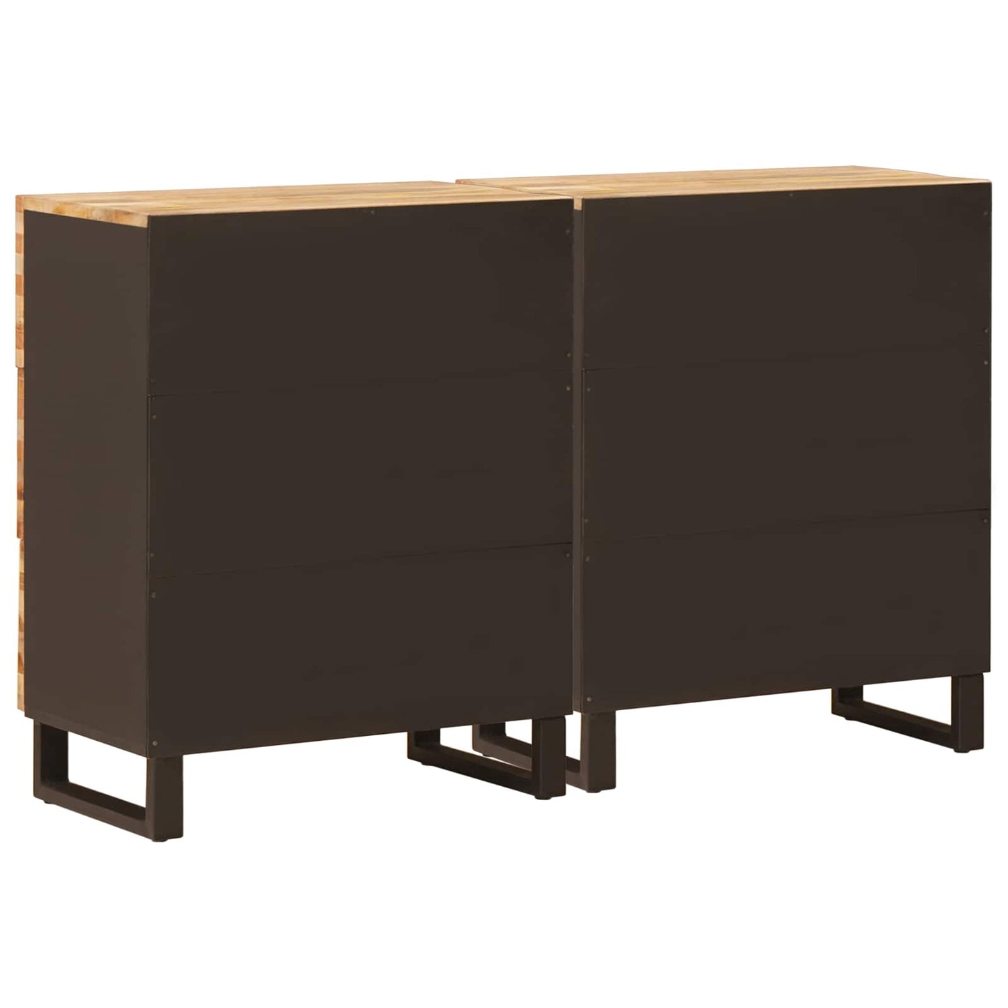 Dressoir 2 pcs Bruin 60 x 33 x 75 cm Massief Mango Hout is nu te koop bij PeponiXL, paradijselijk wonen!
