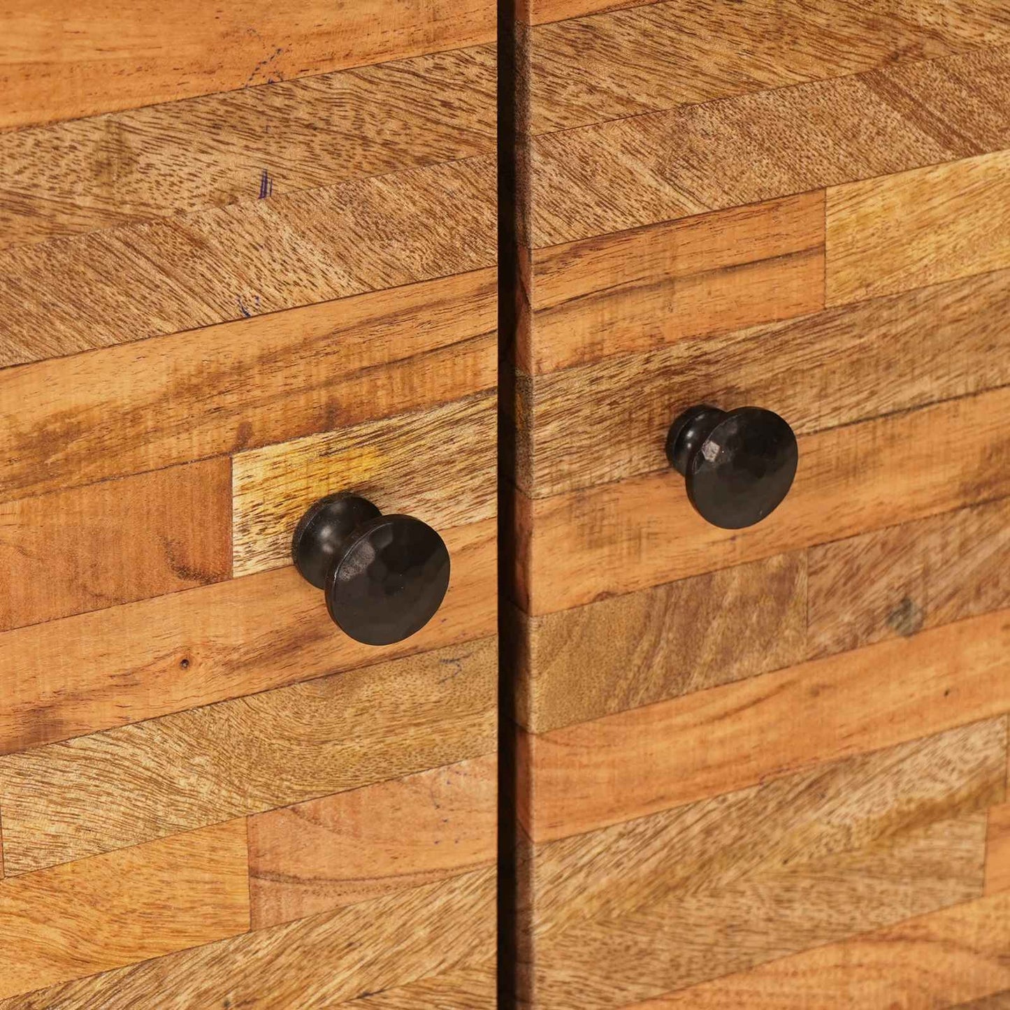 Badkamer Sets met opslag 2 pcs Naturel Massief Mango Hout is nu te koop bij PeponiXL, paradijselijk wonen!