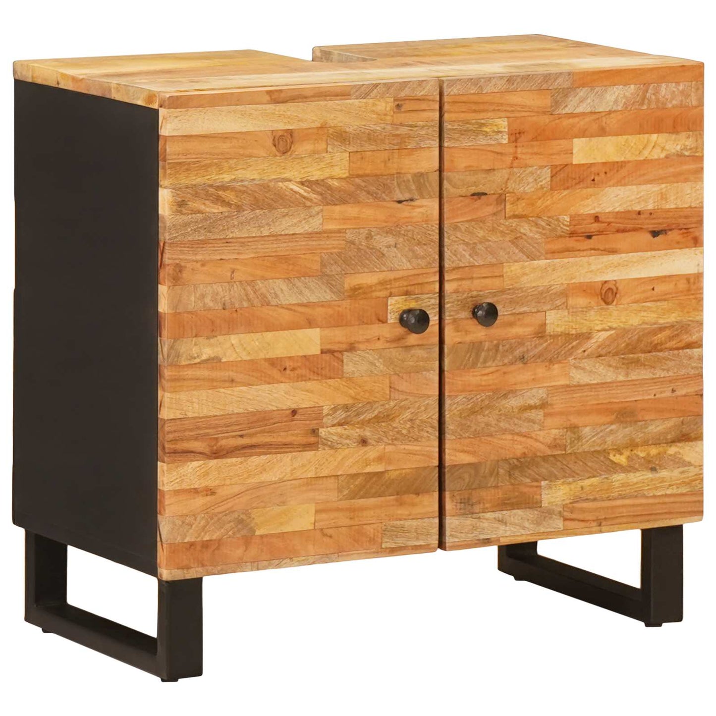 Badkamer Sets met lade met plank Naturel Massief Mango Hout is nu te koop bij PeponiXL, paradijselijk wonen!