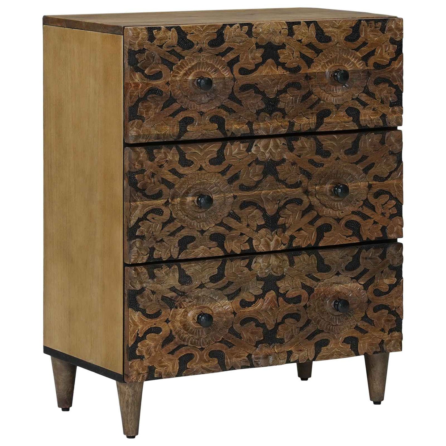 Dressoir 3 pcs Bruin 60 x 33,5 x 75 cm Massief Mango Hout