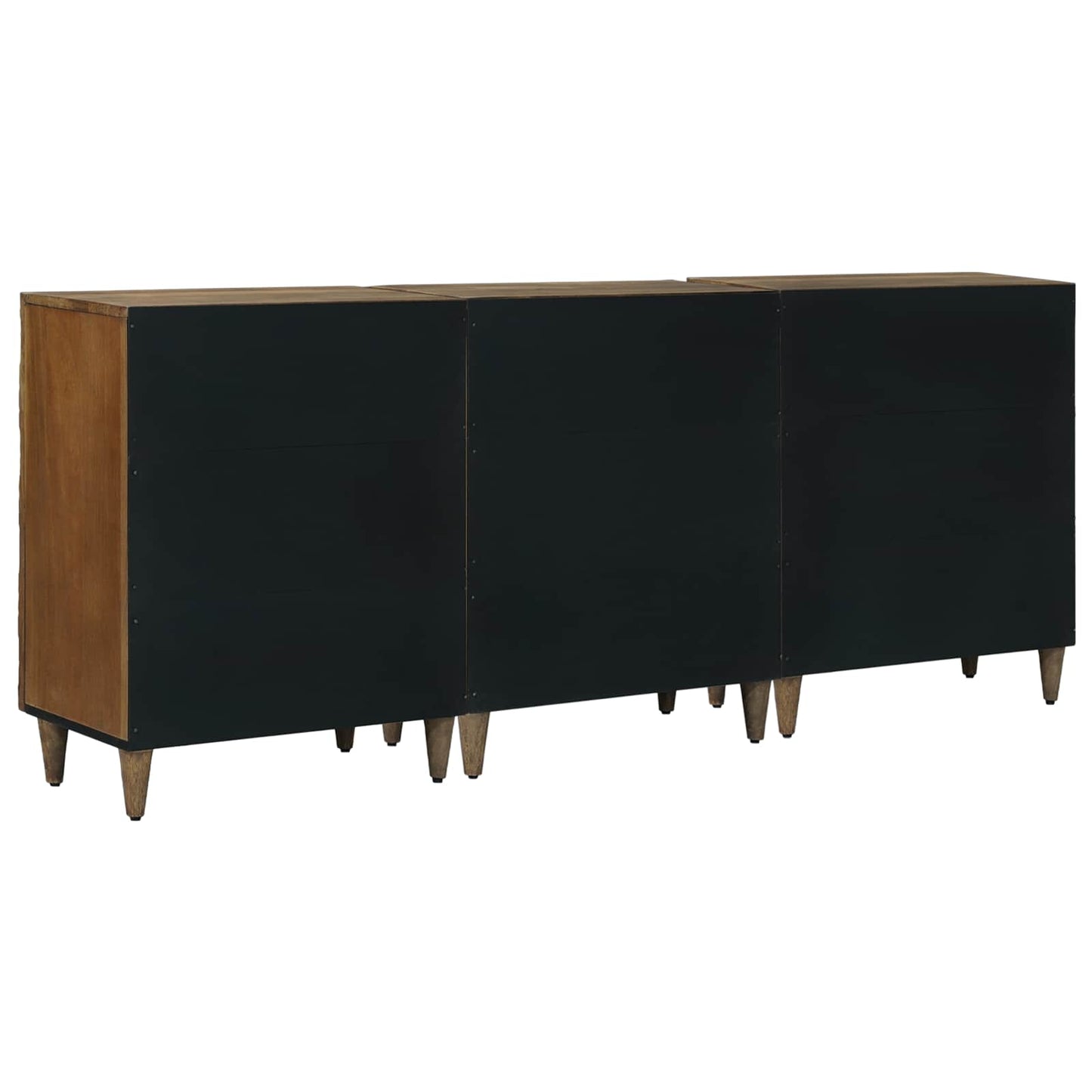 Dressoir 3 pcs Bruin 60 x 33,5 x 75 cm Massief Mango Hout
