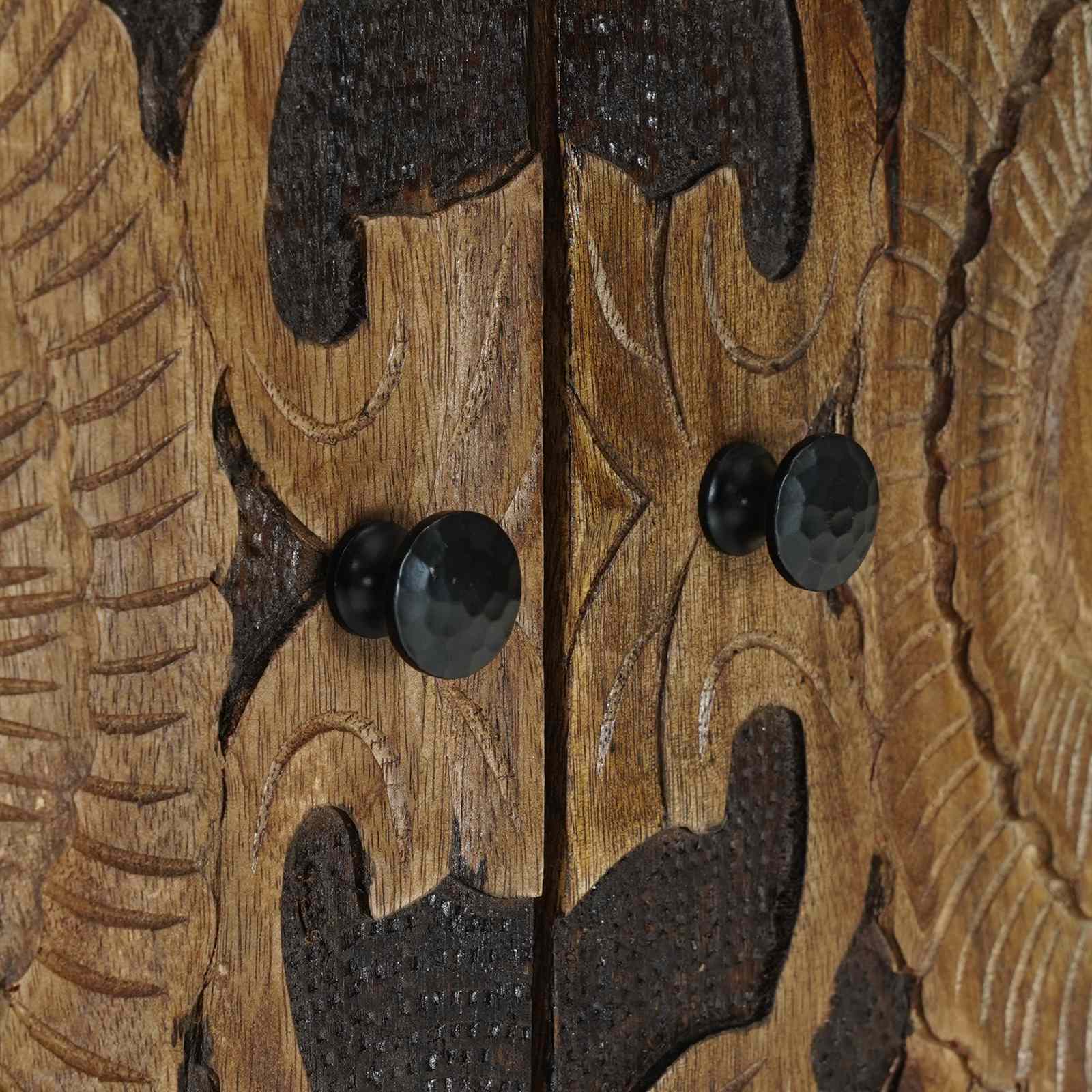 Badkamermeubelset Wandgemonteerd 2 pcs Bruin Massief Mango Hout is nu te koop bij PeponiXL, paradijselijk wonen!