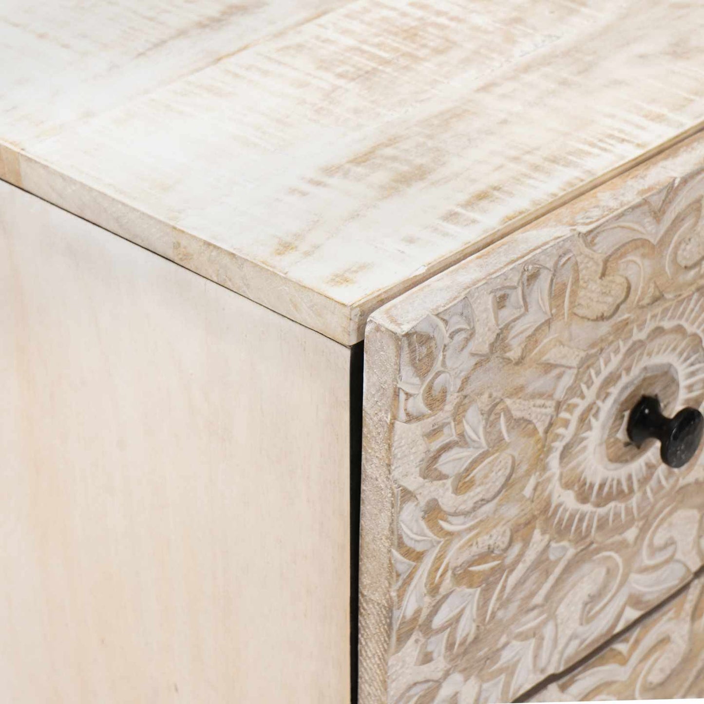 Badkamermeubelset met lade 4 pcs Wit Massief Mango Hout is nu te koop bij PeponiXL, paradijselijk wonen!