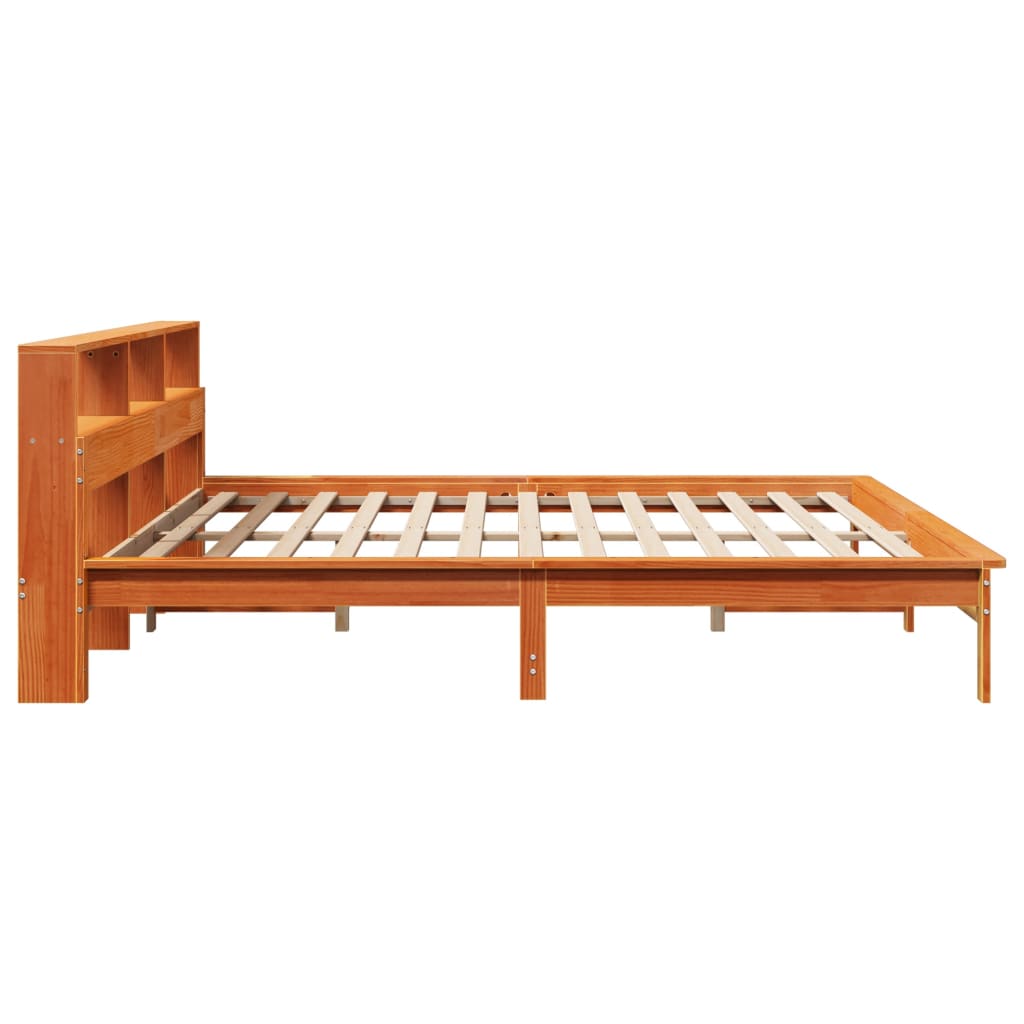 Bedframe zonder matras massief grenenhout wasbruin 200x200 cm is nu te koop bij PeponiXL, paradijselijk wonen!