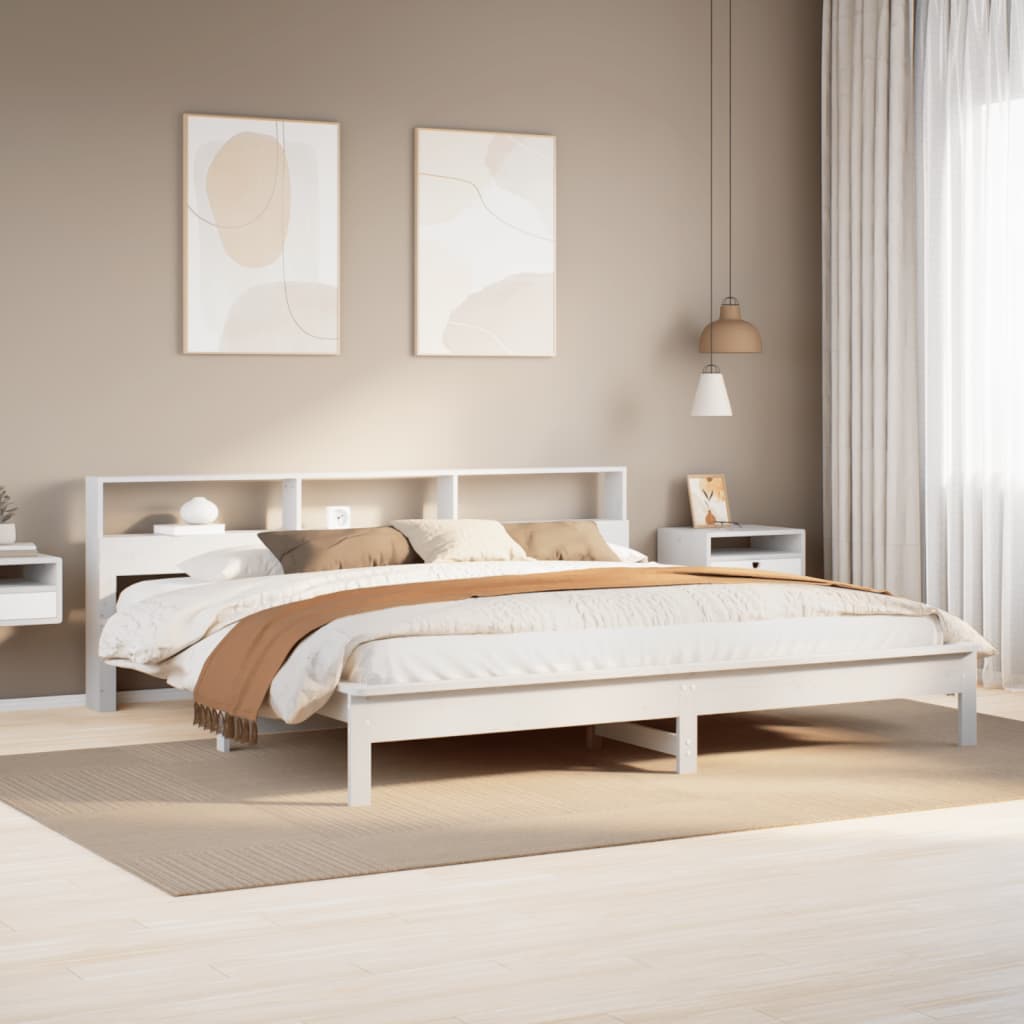 Bedframe zonder matras massief grenenhout wit 180x200 cm is nu te koop bij PeponiXL, paradijselijk wonen!