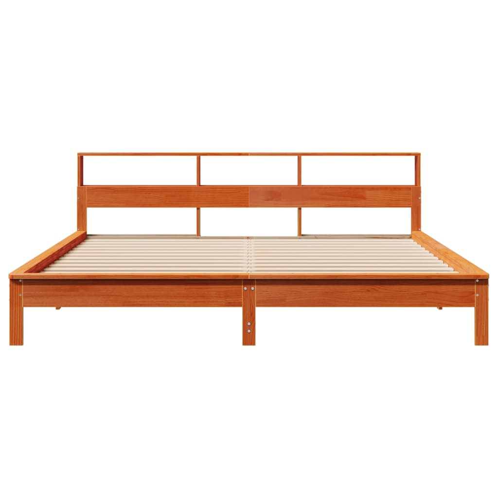 Bedframe zonder matras massief grenenhout wasbruin 180x200 cm is nu te koop bij PeponiXL, paradijselijk wonen!