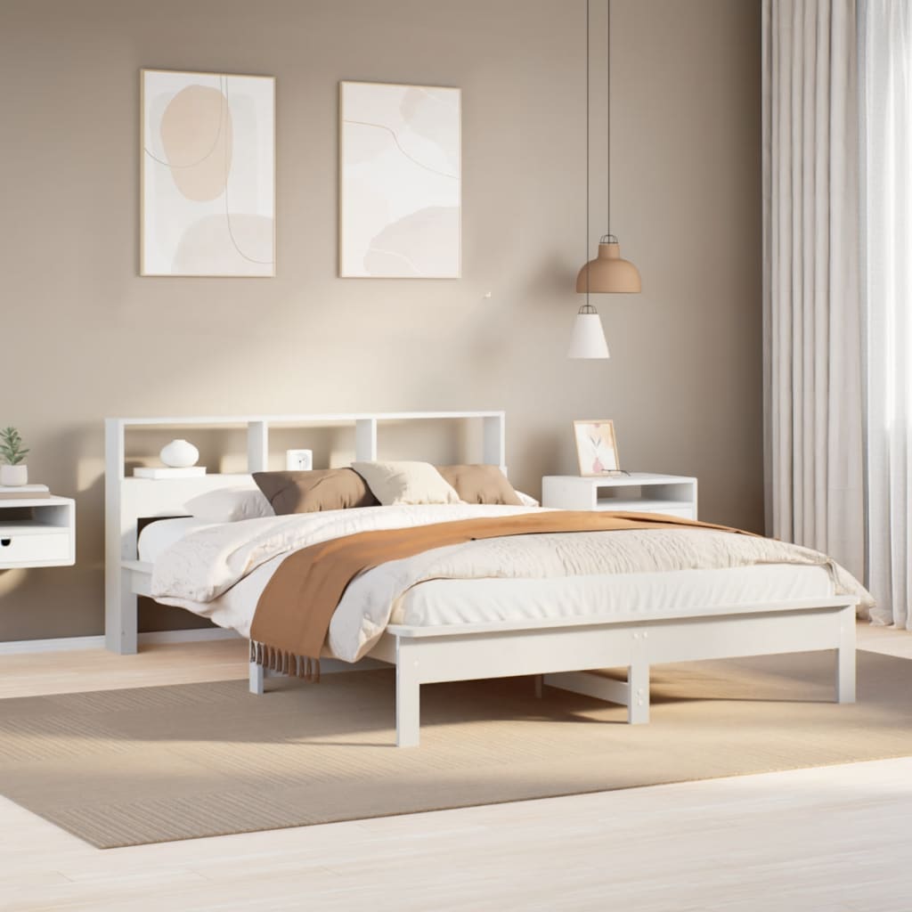 Bedframe zonder matras massief grenenhout wit 160x200 cm is nu te koop bij PeponiXL, paradijselijk wonen!
