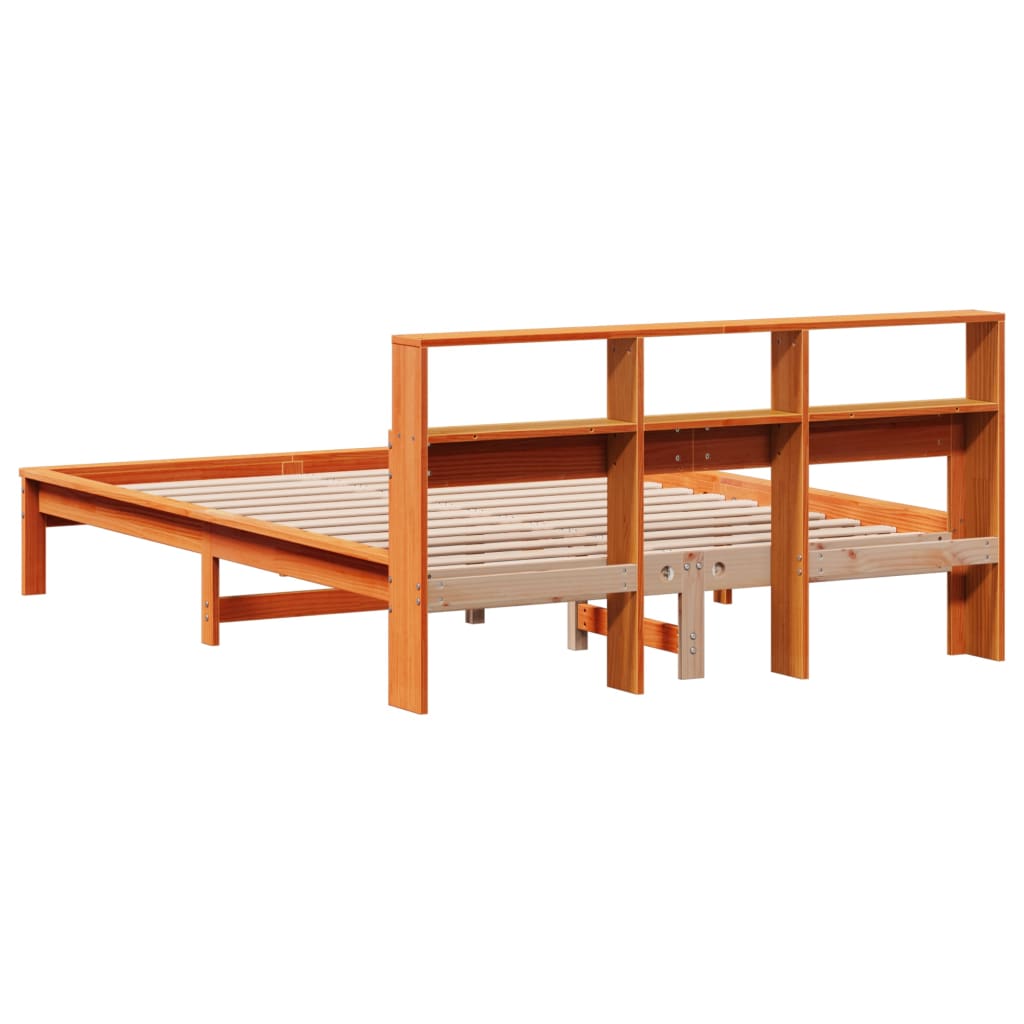 Bedframe zonder matras massief grenenhout wasbruin 140x200 cm is nu te koop bij PeponiXL, paradijselijk wonen!