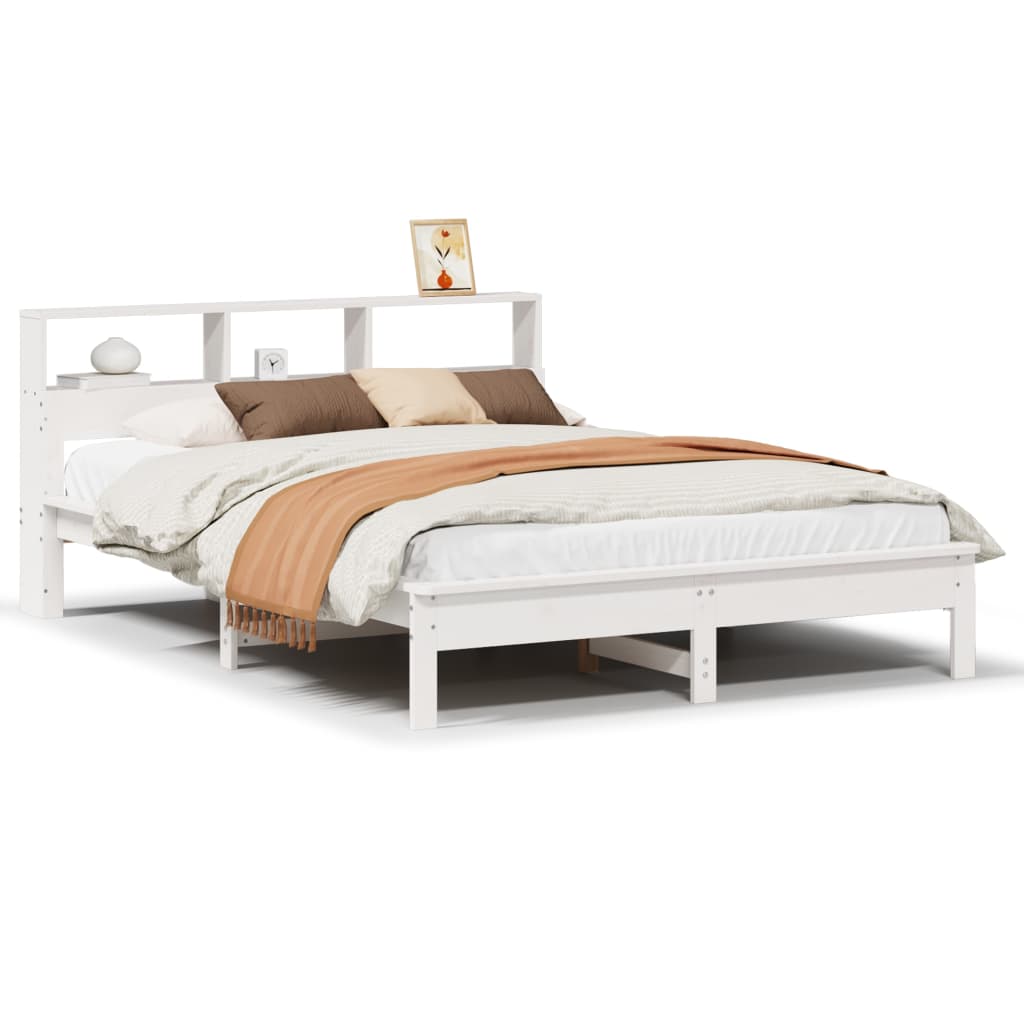 Bedframe zonder matras massief grenenhout wit 140x190 cm is nu te koop bij PeponiXL, paradijselijk wonen!