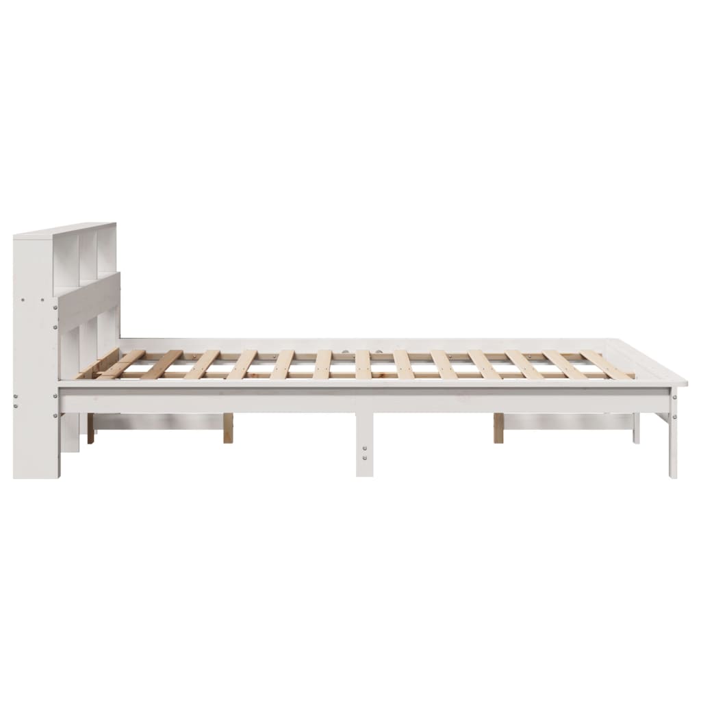 Bedframe zonder matras massief grenenhout wit 140x190 cm is nu te koop bij PeponiXL, paradijselijk wonen!