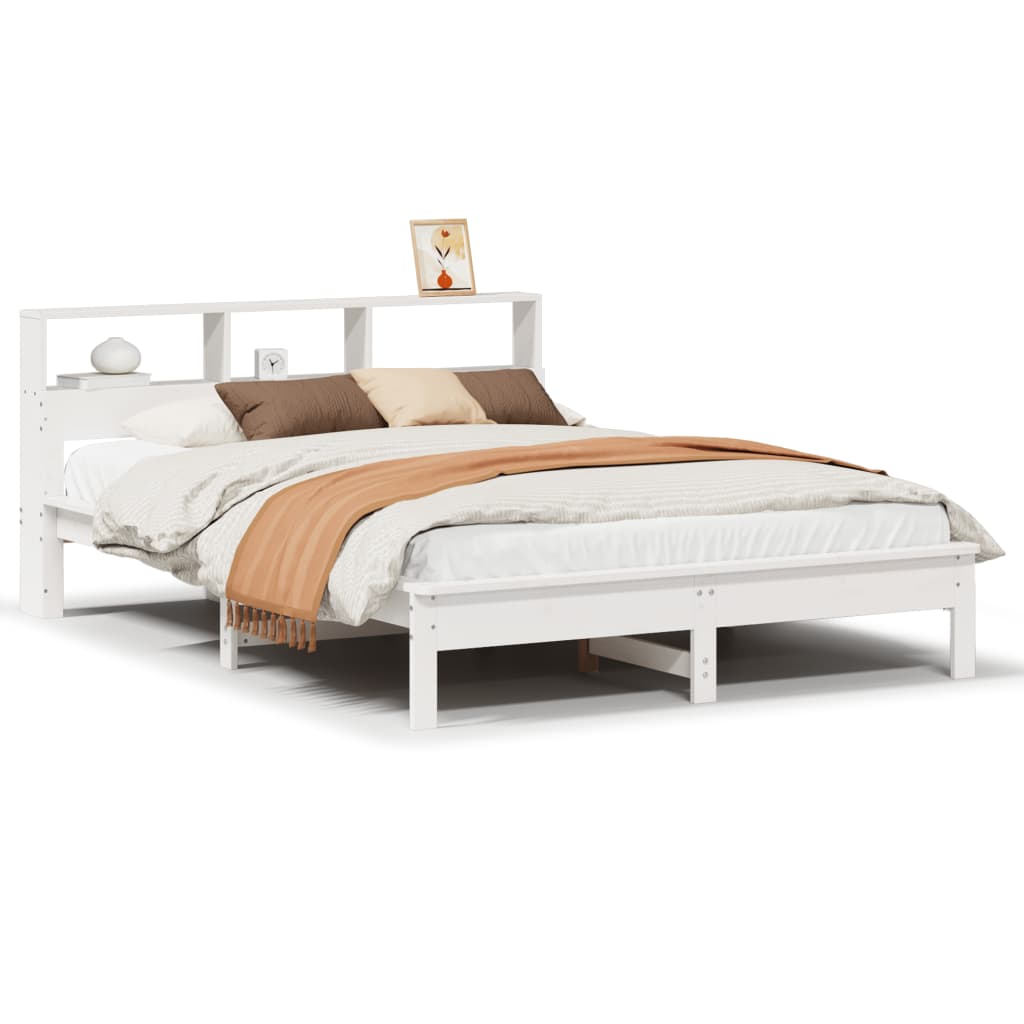 Bedframe zonder matras massief grenenhout wit 135x190 cm is nu te koop bij PeponiXL, paradijselijk wonen!