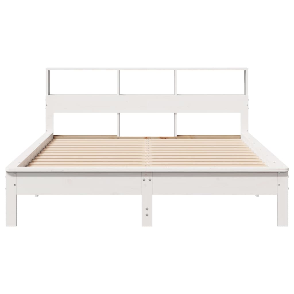 Bedframe zonder matras massief grenenhout wit 135x190 cm is nu te koop bij PeponiXL, paradijselijk wonen!
