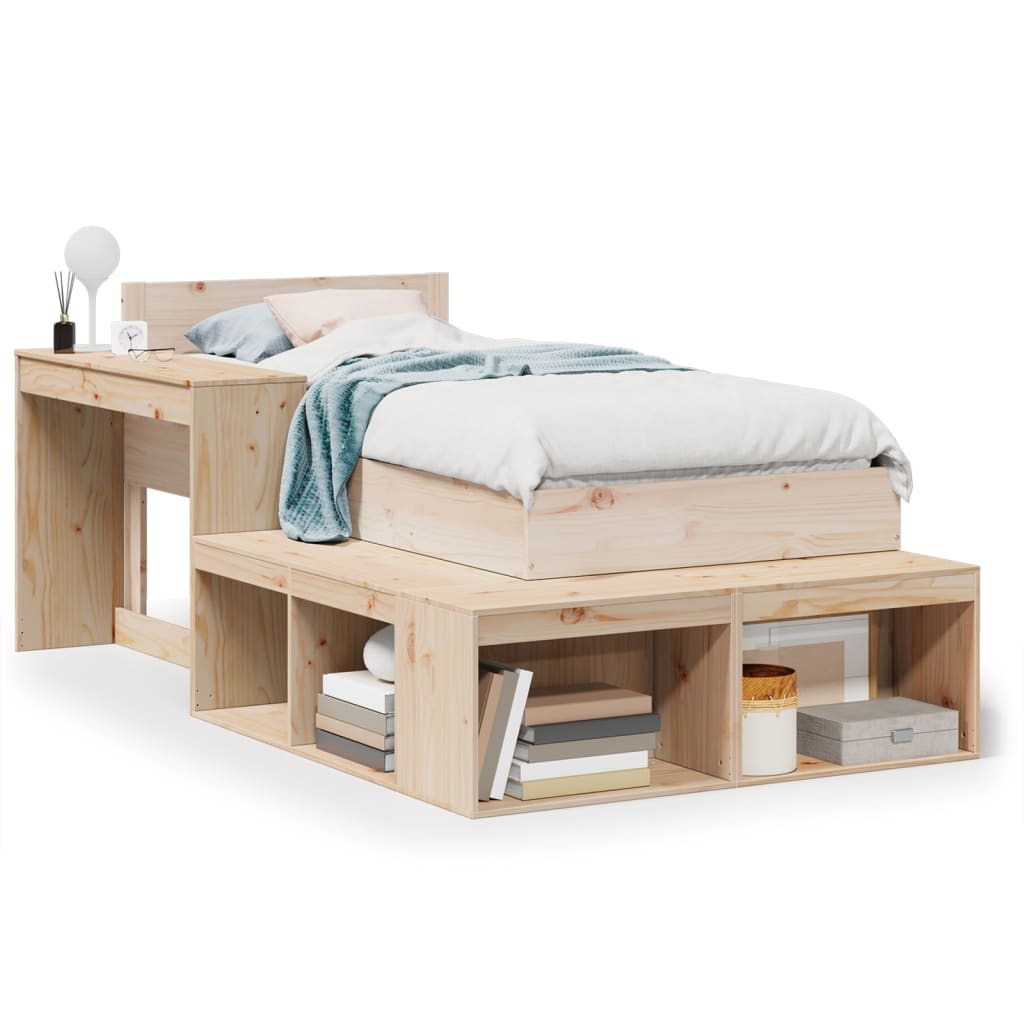 Bedframe zonder matras massief grenenhout 75x190 cm is nu te koop bij PeponiXL, paradijselijk wonen!
