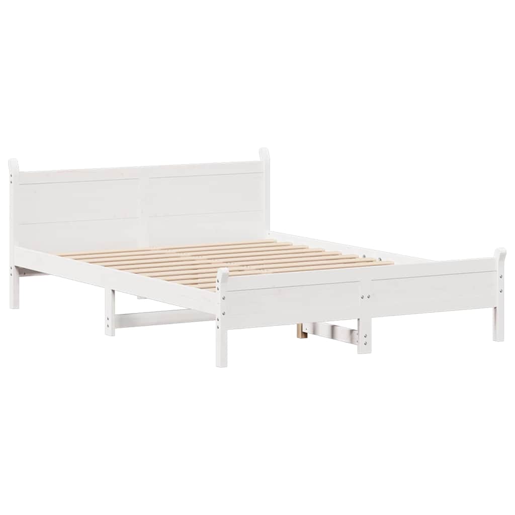 Bedframe zonder matras massief grenenhout wit 120x200 cm is nu te koop bij PeponiXL, paradijselijk wonen!