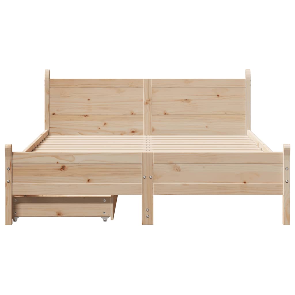 Bedframe zonder matras massief grenenhout 140x190 cm is nu te koop bij PeponiXL, paradijselijk wonen!