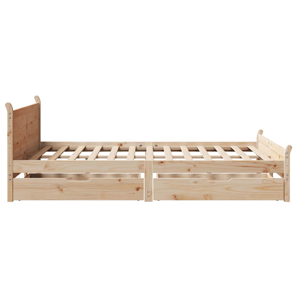 Bedframe zonder matras massief grenenhout 140x190 cm is nu te koop bij PeponiXL, paradijselijk wonen!