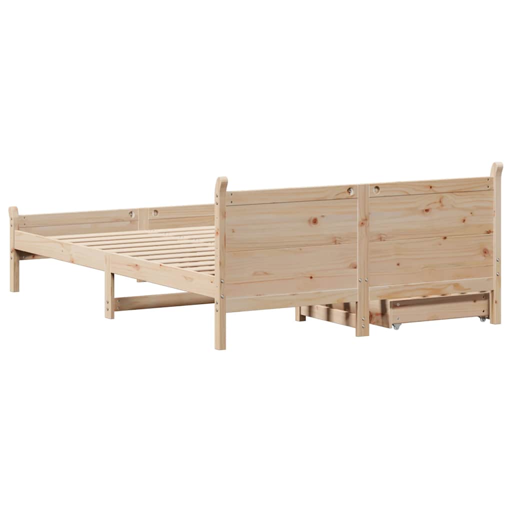 Bedframe zonder matras massief grenenhout 140x190 cm is nu te koop bij PeponiXL, paradijselijk wonen!