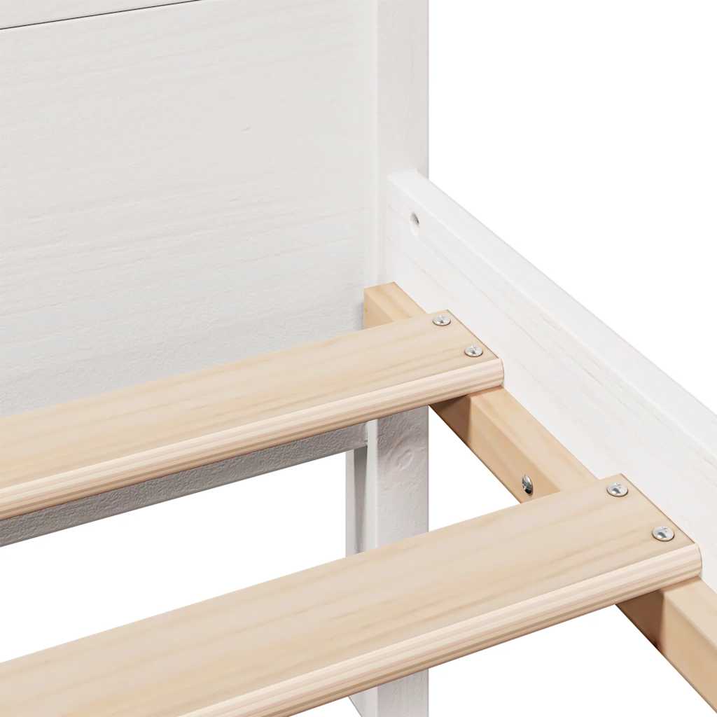 Bedframe zonder matras massief grenenhout wit 140x190 cm is nu te koop bij PeponiXL, paradijselijk wonen!