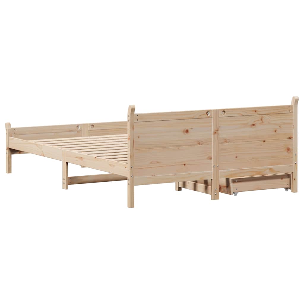Bedframe zonder matras massief grenenhout 120x190 cm is nu te koop bij PeponiXL, paradijselijk wonen!