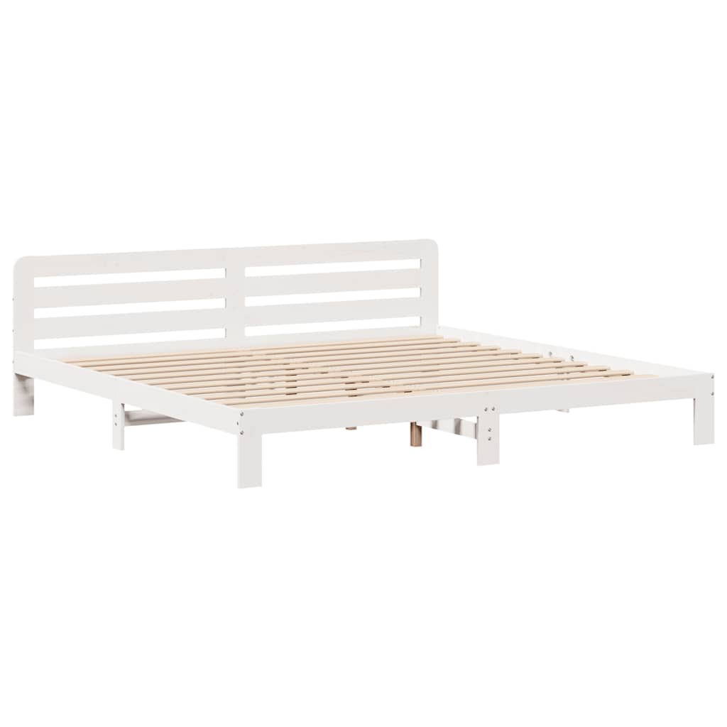 Bedframe zonder matras massief grenenhout wit 180x200 cm is nu te koop bij PeponiXL, paradijselijk wonen!