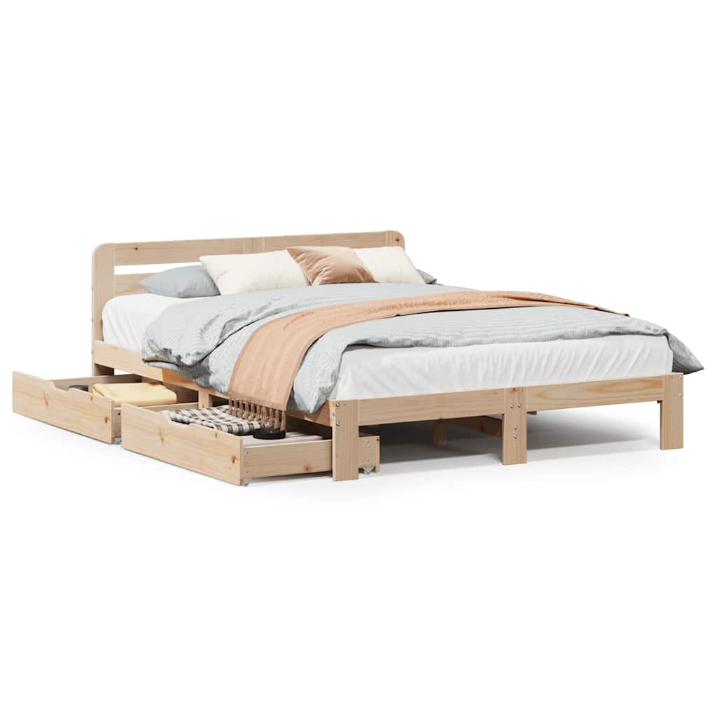 Bedframe zonder matras massief grenenhout 120x190 cm is nu te koop bij PeponiXL, paradijselijk wonen!
