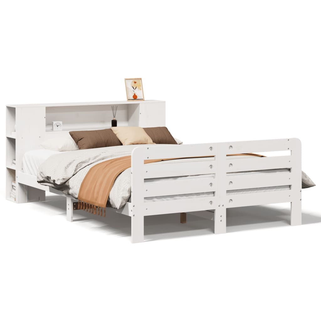 Bedframe zonder matras massief grenenhout wit 140x200 cm is nu te koop bij PeponiXL, paradijselijk wonen!