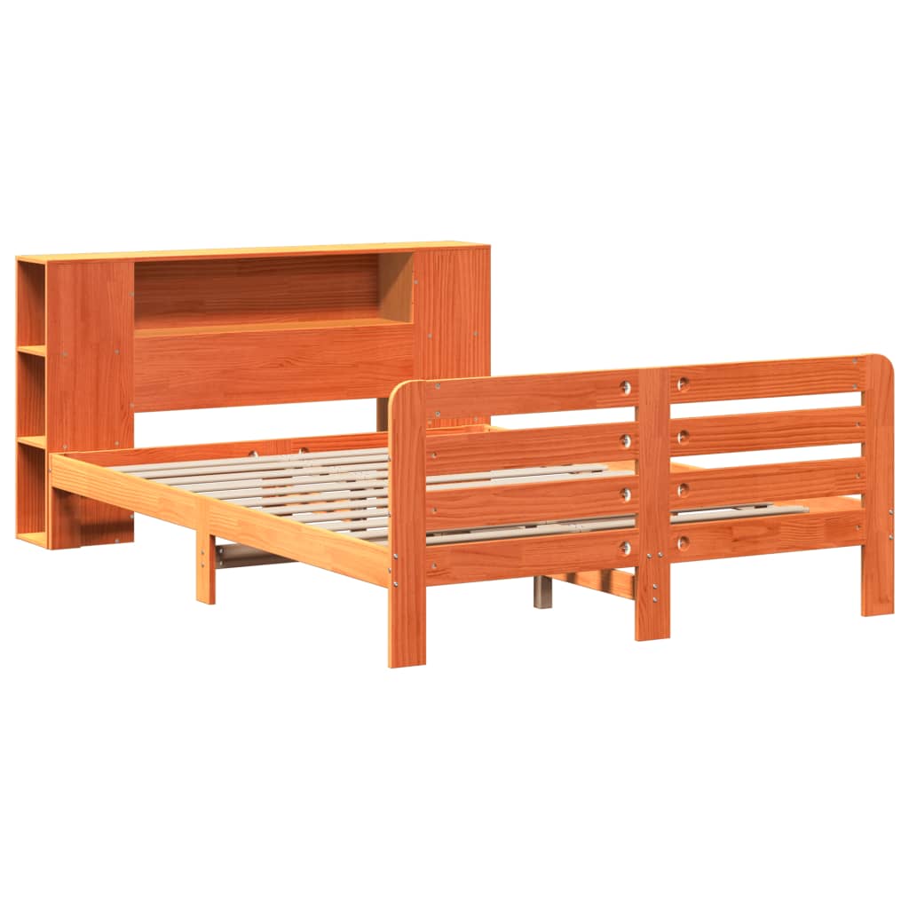 Bedframe zonder matras massief grenenhout wasbruin 140x200 cm is nu te koop bij PeponiXL, paradijselijk wonen!