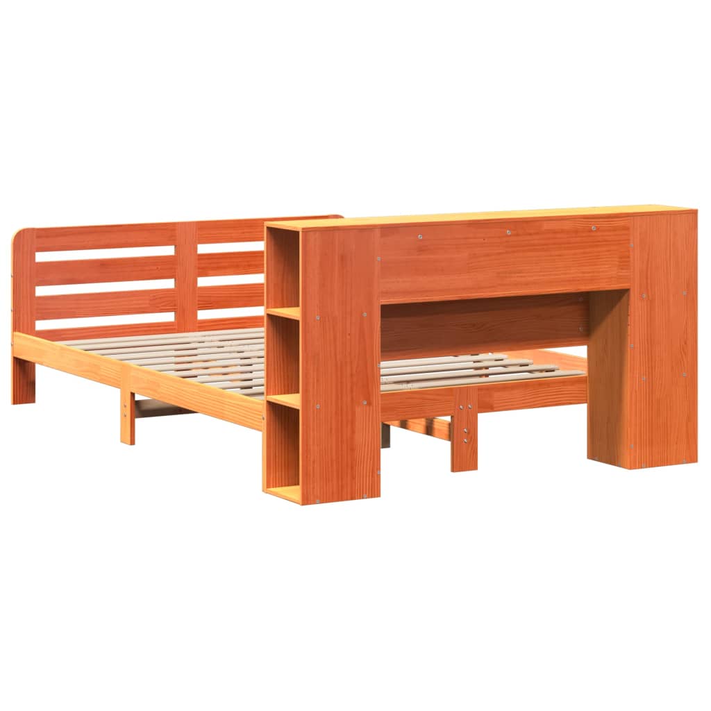 Bedframe zonder matras massief grenenhout wasbruin 140x200 cm is nu te koop bij PeponiXL, paradijselijk wonen!