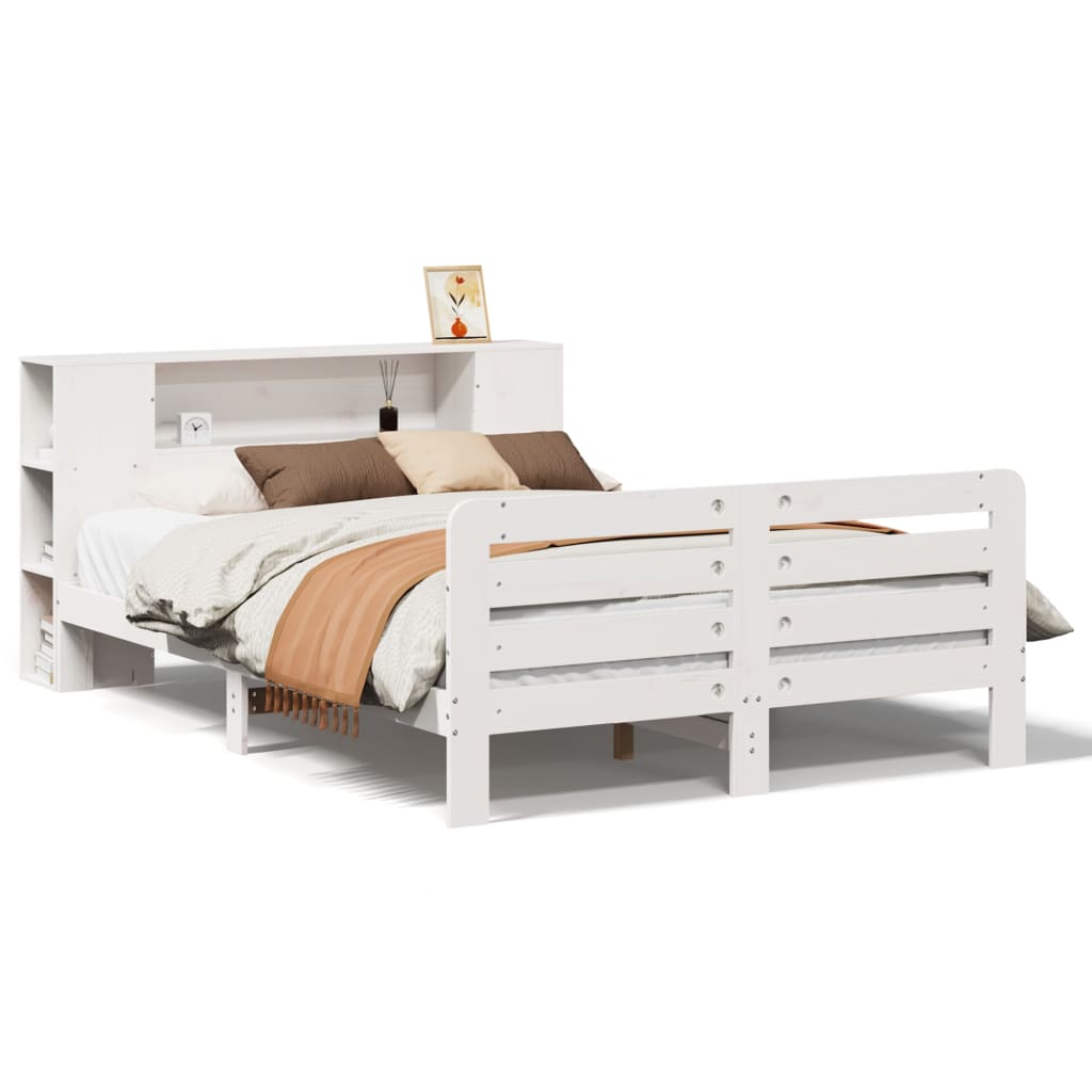 Bedframe zonder matras massief grenenhout wit 160x200 cm is nu te koop bij PeponiXL, paradijselijk wonen!