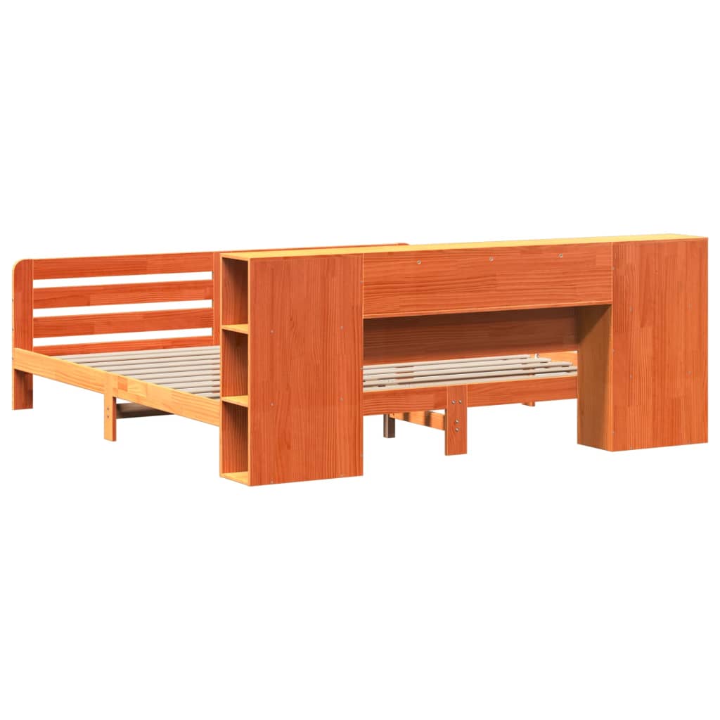 Bedframe zonder matras massief grenenhout wasbruin 180x200 cm is nu te koop bij PeponiXL, paradijselijk wonen!