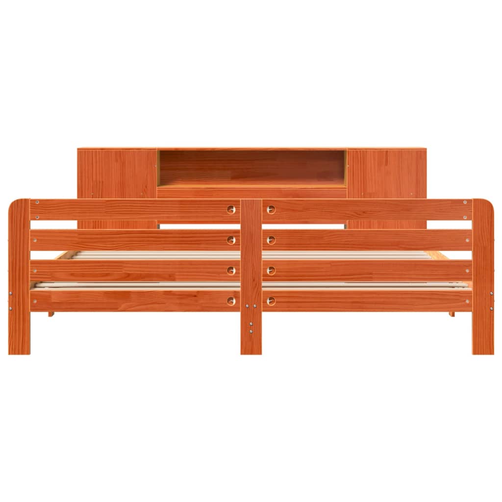 Bedframe zonder matras massief grenenhout wasbruin 200x200 cm is nu te koop bij PeponiXL, paradijselijk wonen!
