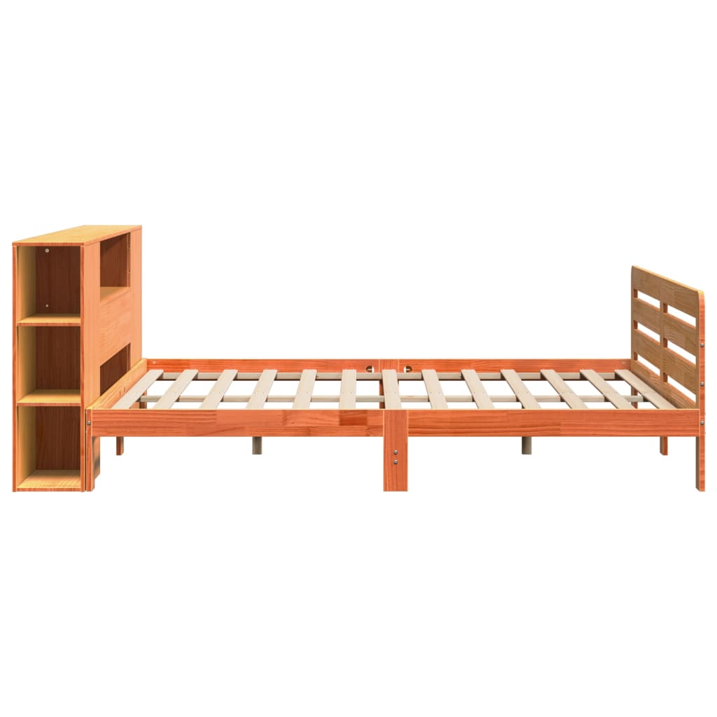 Bedframe zonder matras massief grenenhout wasbruin 200x200 cm is nu te koop bij PeponiXL, paradijselijk wonen!