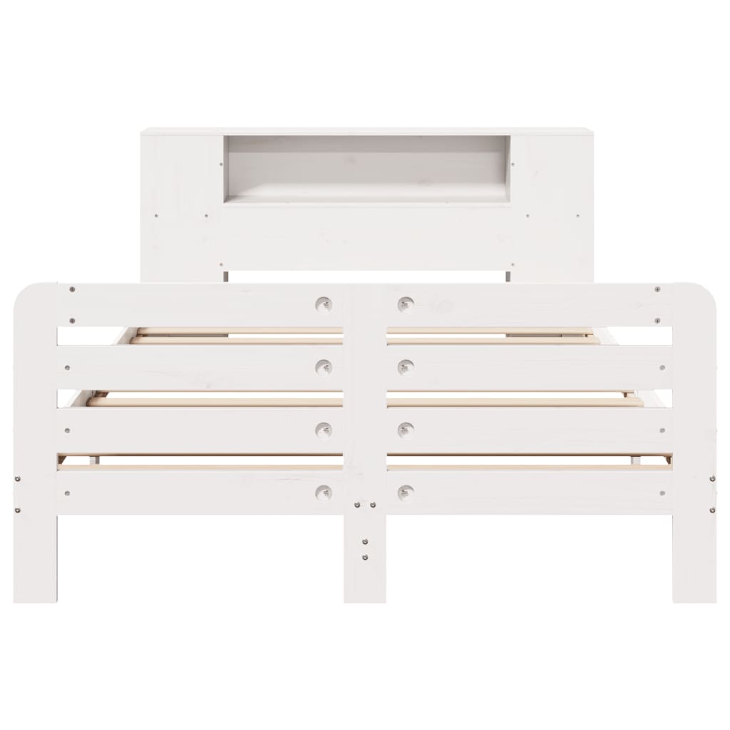 Bedframe zonder matras massief grenenhout wit 135x190 cm is nu te koop bij PeponiXL, paradijselijk wonen!