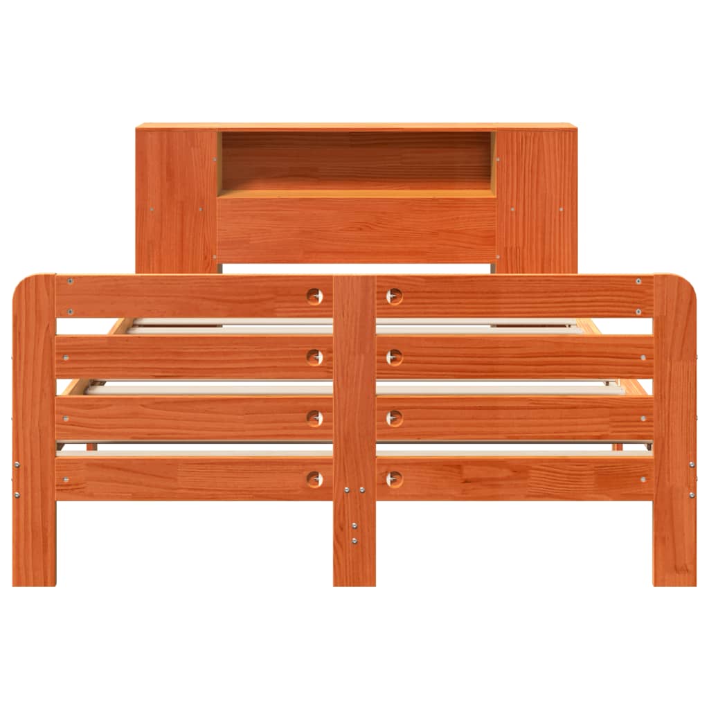 Bed met matras massief grenenhout wasbruin 140x190 cm is nu te koop bij PeponiXL, paradijselijk wonen!