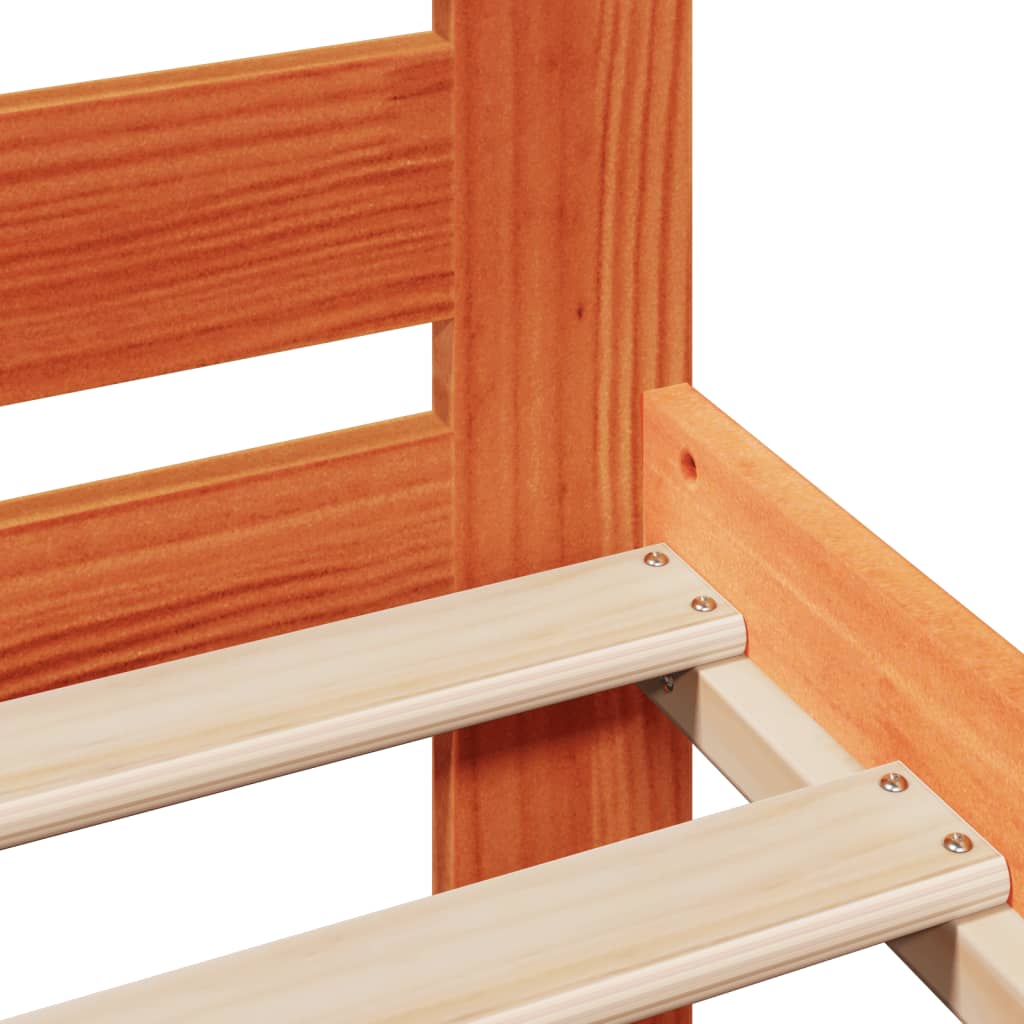 Bedframe zonder matras massief grenenhout wasbruin 120x200 cm is nu te koop bij PeponiXL, paradijselijk wonen!
