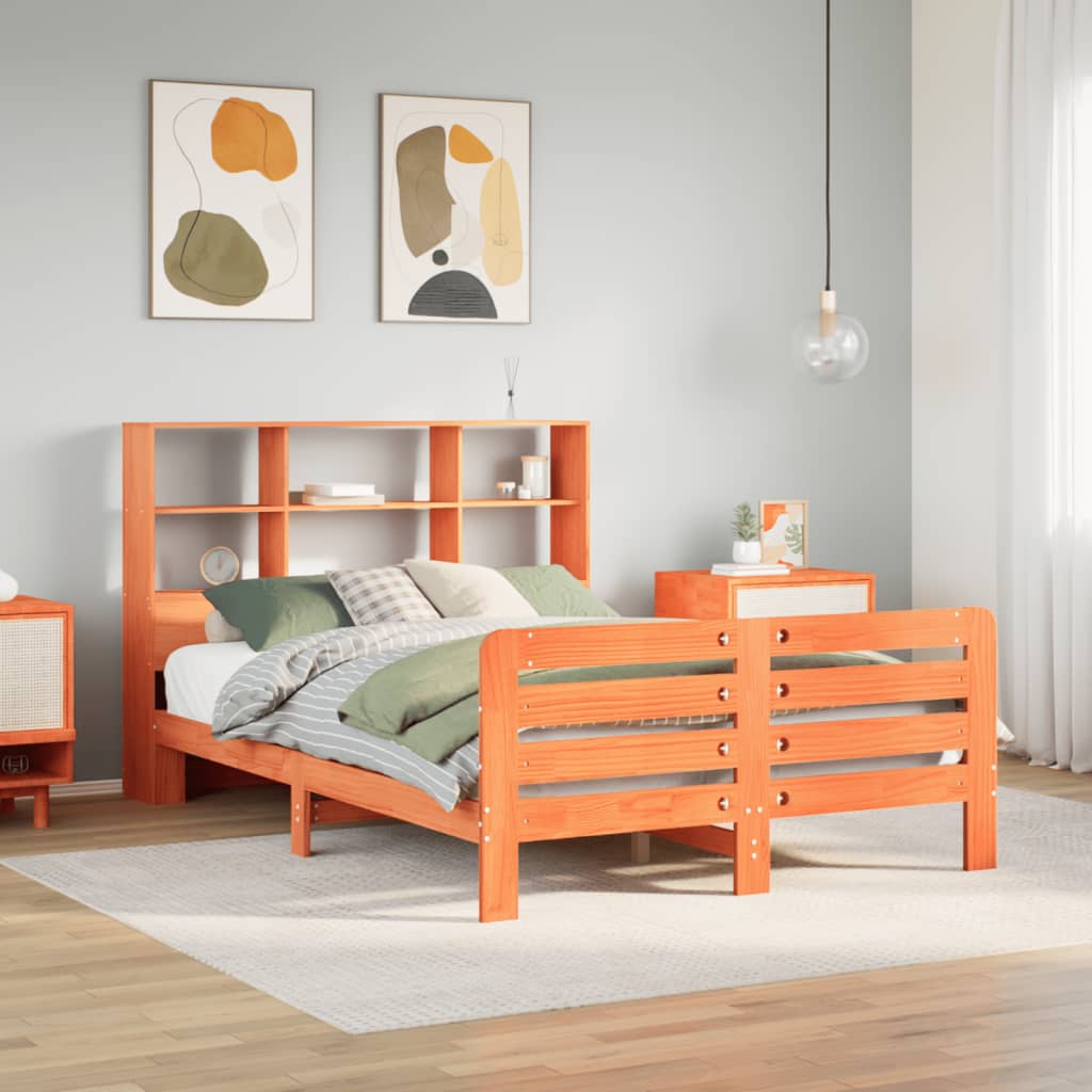 Bedframe zonder matras massief grenenhout wasbruin 120x200 cm is nu te koop bij PeponiXL, paradijselijk wonen!
