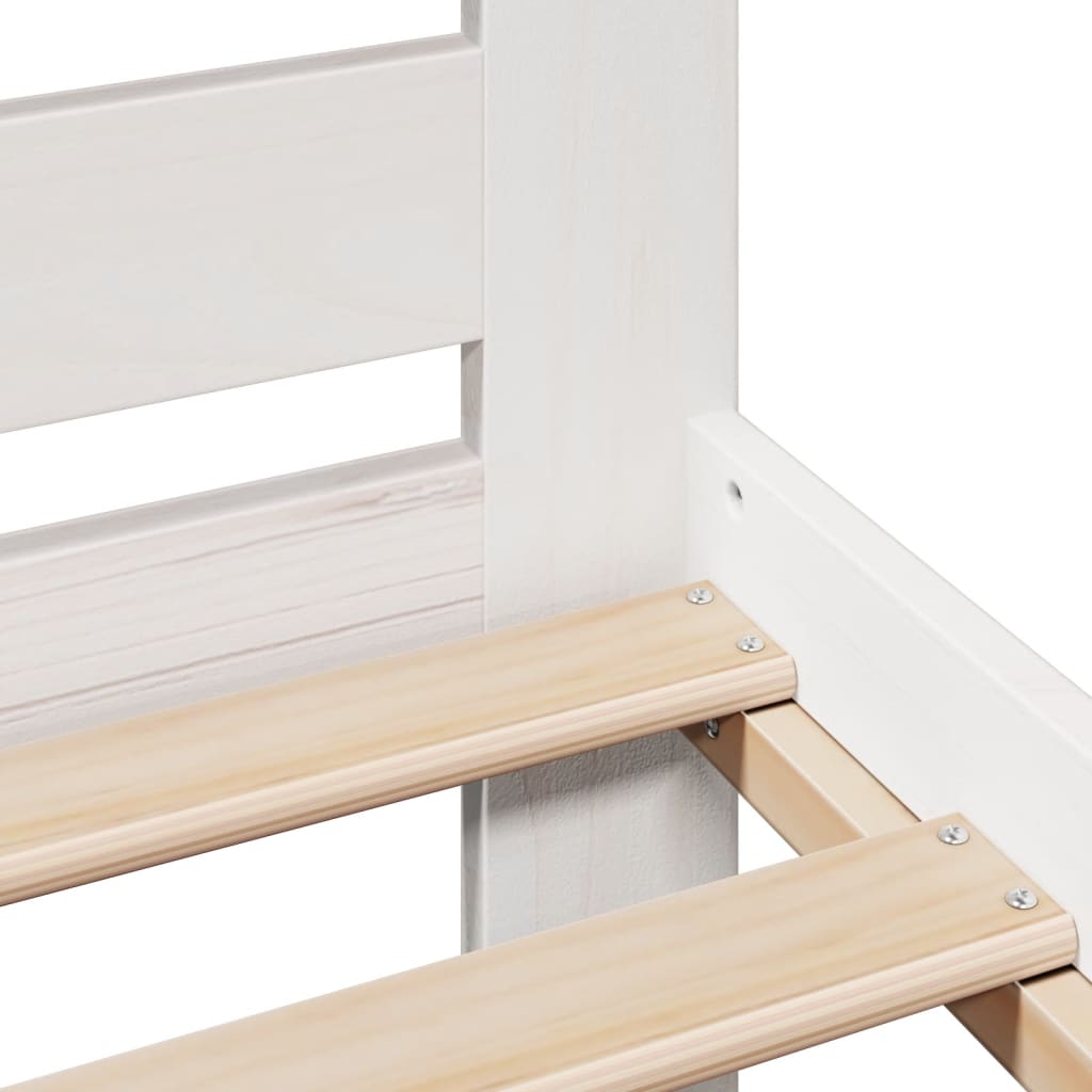 Bedframe zonder matras massief grenenhout wit 160x200 cm is nu te koop bij PeponiXL, paradijselijk wonen!