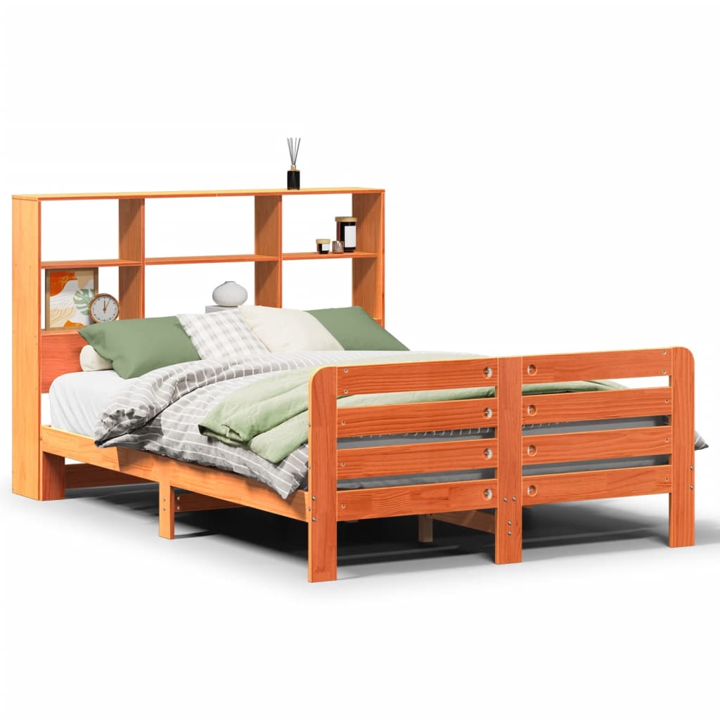 Bedframe zonder matras massief grenenhout wasbruin 160x200 cm is nu te koop bij PeponiXL, paradijselijk wonen!