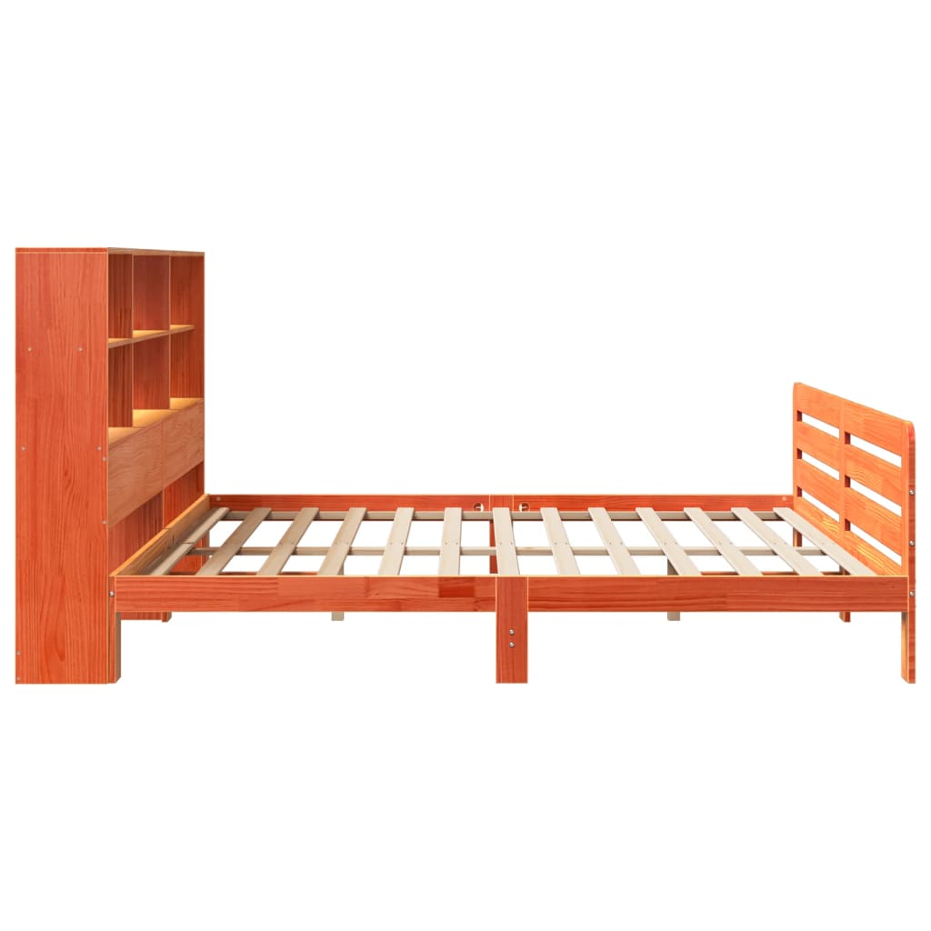 Bedframe zonder matras massief grenenhout wasbruin 200x200 cm is nu te koop bij PeponiXL, paradijselijk wonen!