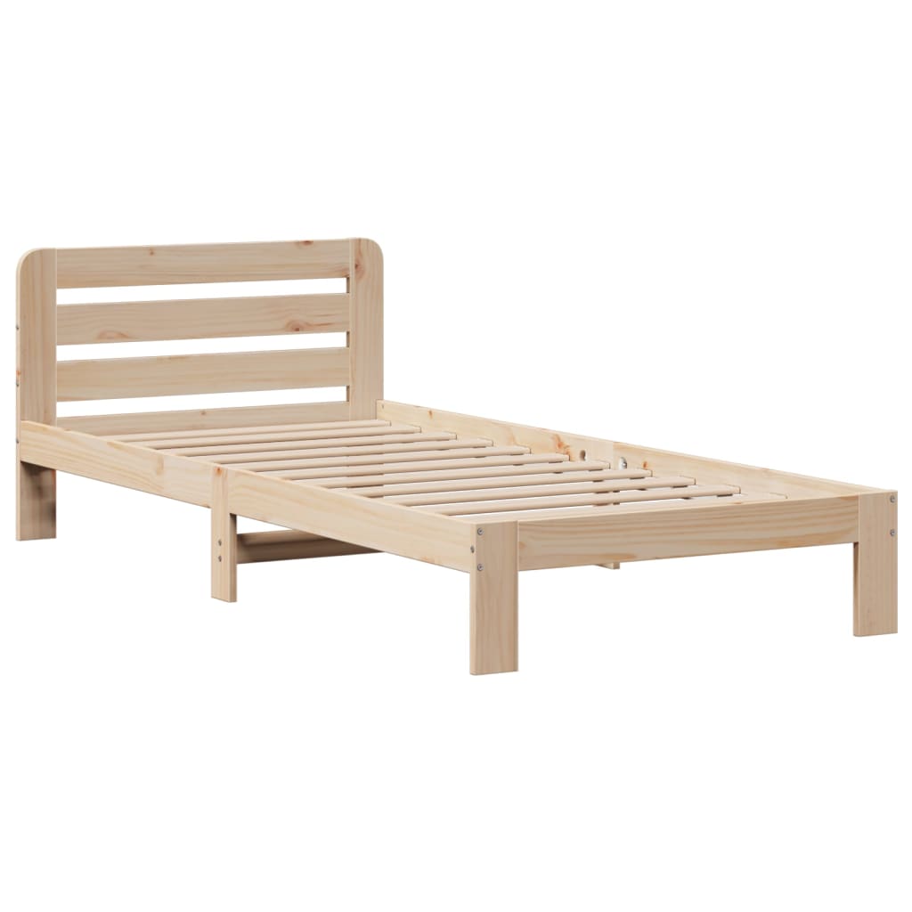 Bed met boekenkast zonder matras massief grenenhout 90x200 cm is nu te koop bij PeponiXL, paradijselijk wonen!