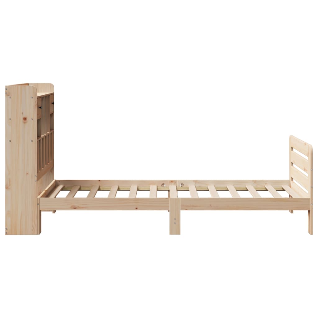 Bed met boekenkast zonder matras massief grenenhout 90x200 cm is nu te koop bij PeponiXL, paradijselijk wonen!