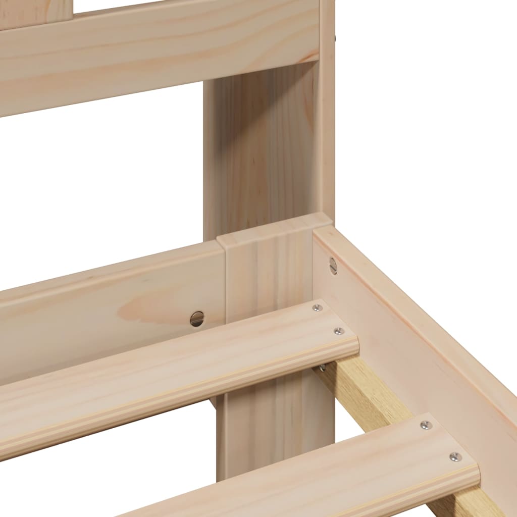 Bed met boekenkast zonder matras massief grenenhout 135x190 cm is nu te koop bij PeponiXL, paradijselijk wonen!