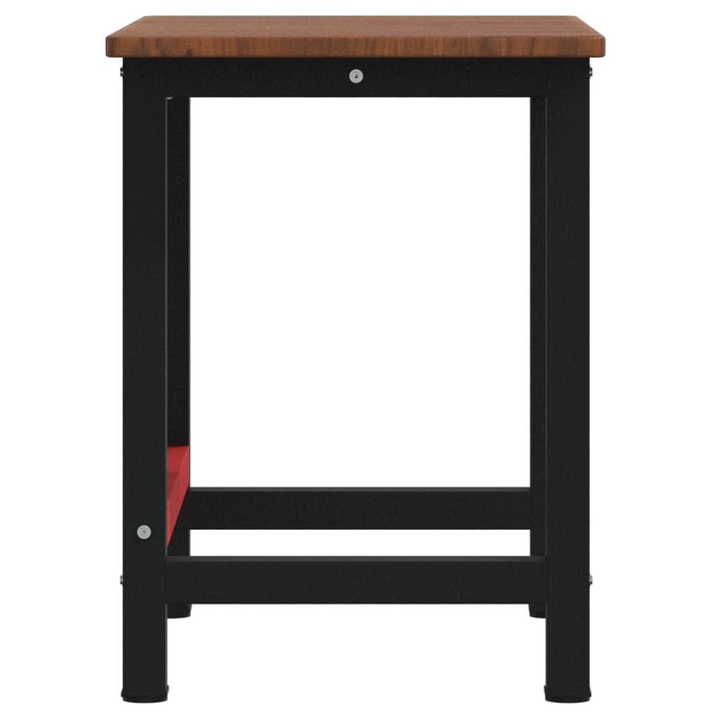 Werkbank rechthoek 100x60x81,5 cm massief eikenhout donkerbruin is nu te koop bij PeponiXL, paradijselijk wonen!