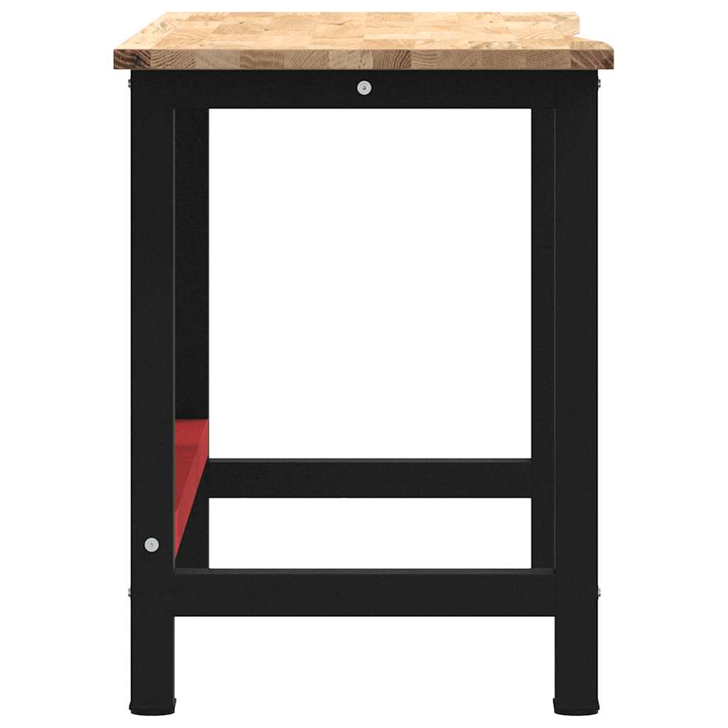 Werkbank 140x60x81,5 cm massief eikenhout is nu te koop bij PeponiXL, paradijselijk wonen!