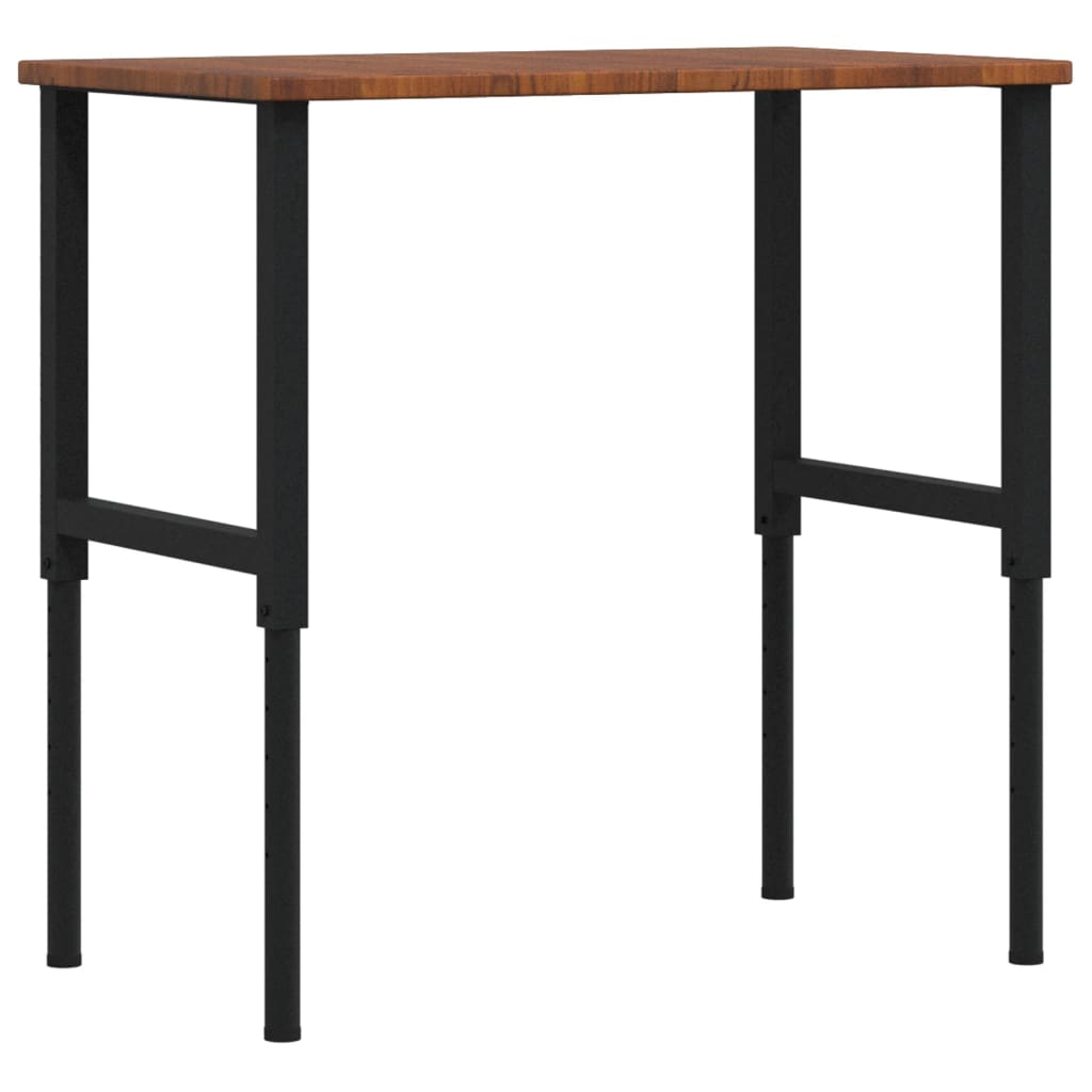 Werkbank rechthoek 100x60x(71,5-98) cm eikenhout donkerbruin is nu te koop bij PeponiXL, paradijselijk wonen!
