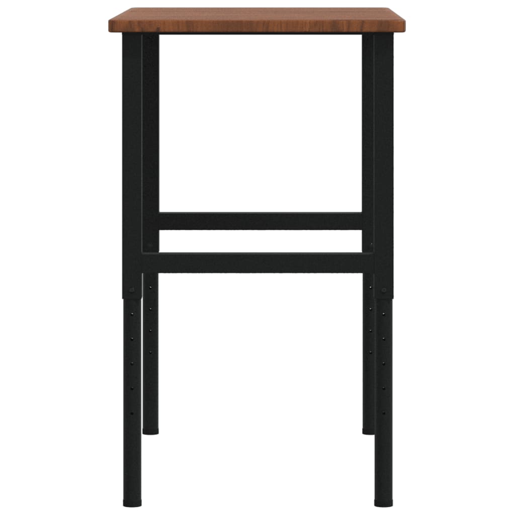 Werkbank rechthoek 100x60x(71,5-98) cm eikenhout donkerbruin is nu te koop bij PeponiXL, paradijselijk wonen!