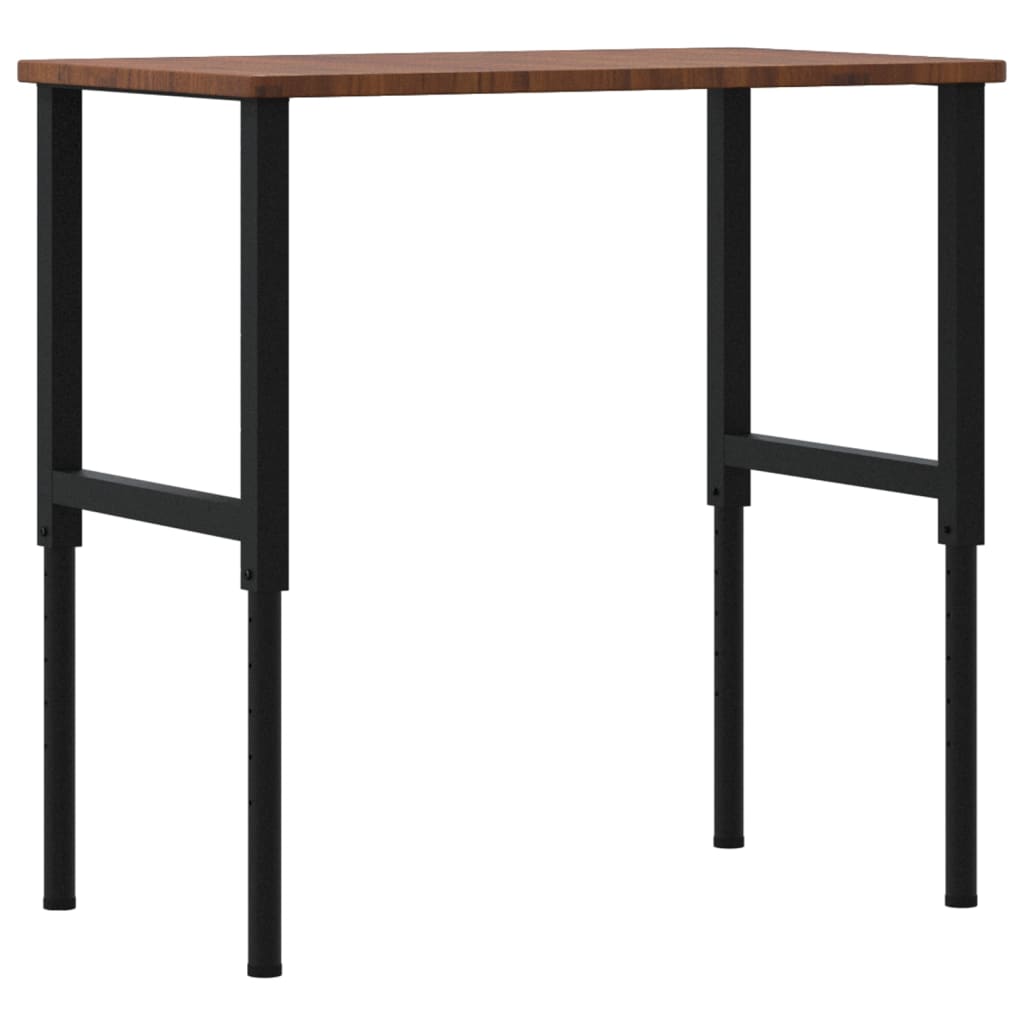 Werkbank rechthoek 100x60x(71,5-98) cm eikenhout donkerbruin is nu te koop bij PeponiXL, paradijselijk wonen!
