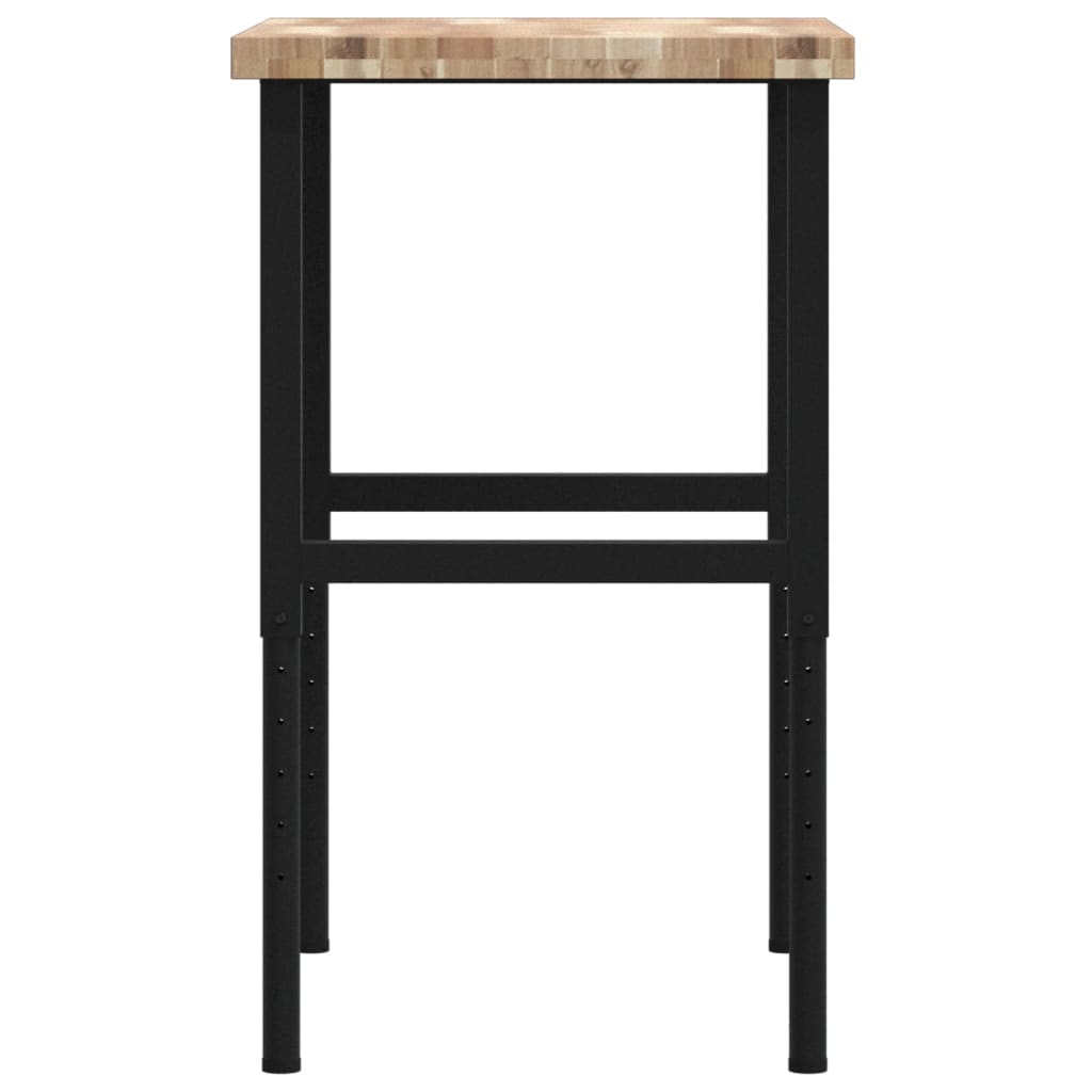 Werkbank rechthoekig 80x60x(73-99,5) cm massief acaciahout is nu te koop bij PeponiXL, paradijselijk wonen!